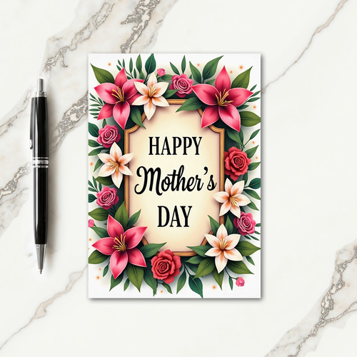 Floral Celebration Message Card
