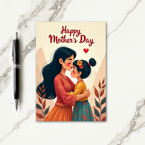 Floral Child Mothers Day Card