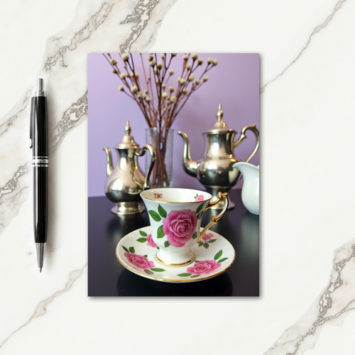 Floral China Mothers Day Card