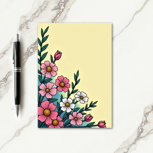 Floral Corner Blossom Card
