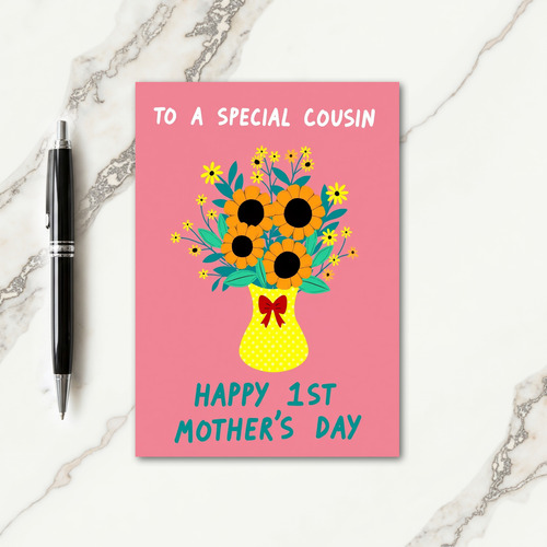 Floral Cousin Mothers Day Card
