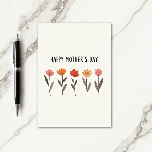 Floral Cream Pattern Card