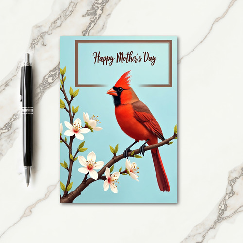 Floral Crested Bird Day Card