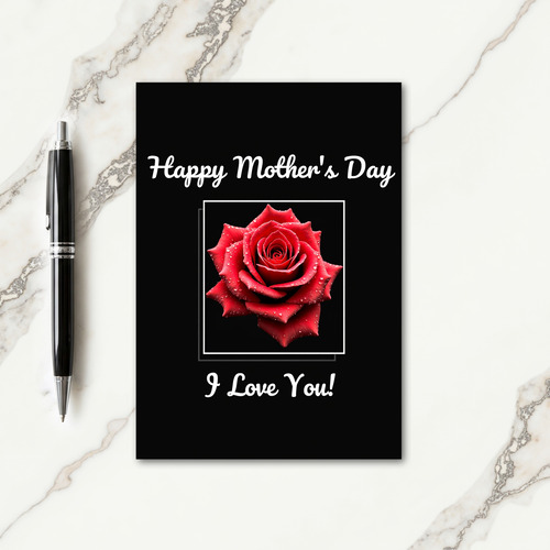 Floral Crimson Love Card