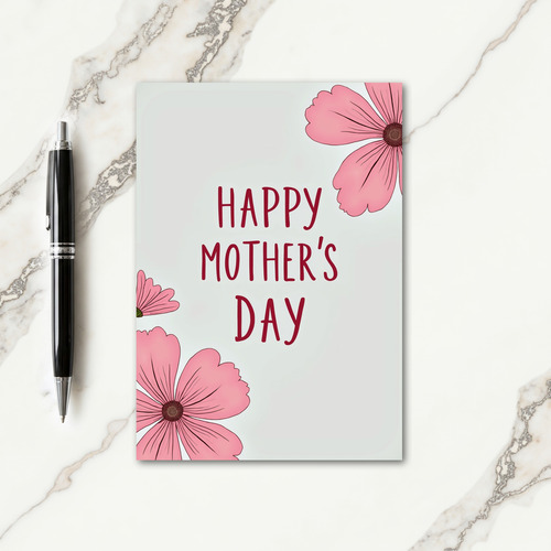 Floral Crimson Message Card