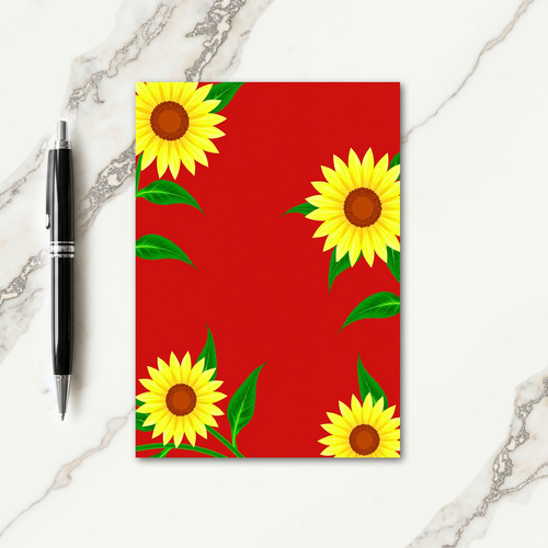 Floral Crimson Pattern Card