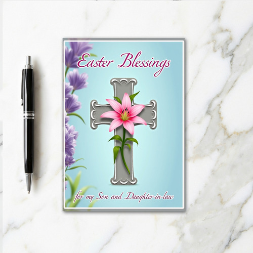 Floral Cross Devotional Card
