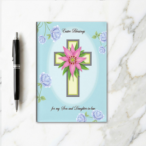 Floral Cross Greetings Card