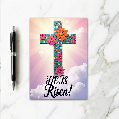 Floral Cross Pattern Card