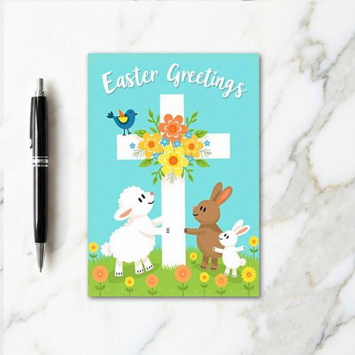 Floral Cross Springtime Card