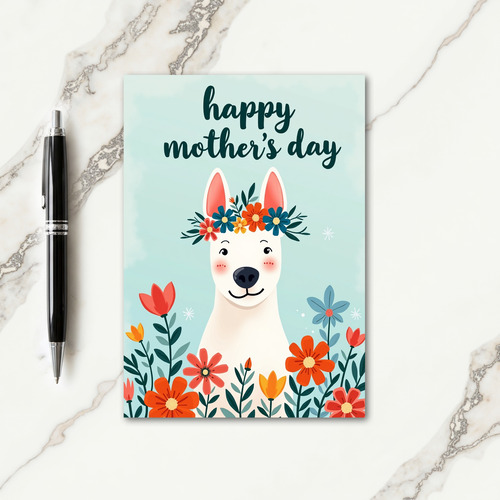 Floral Crown Animal Art Card