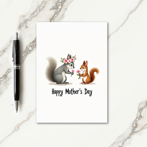 Floral Crown Animal Card