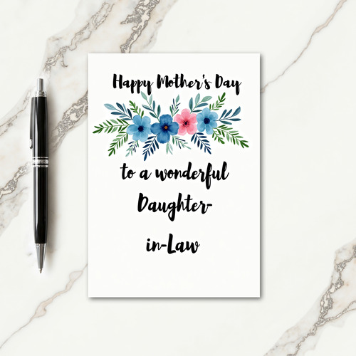 Floral Daughter In Law Card