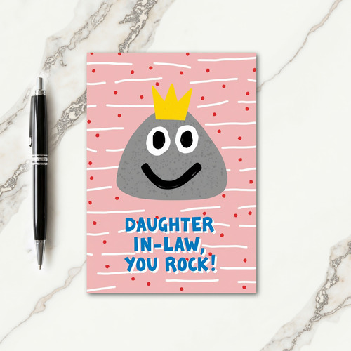Floral Daughter In Law Rock Card