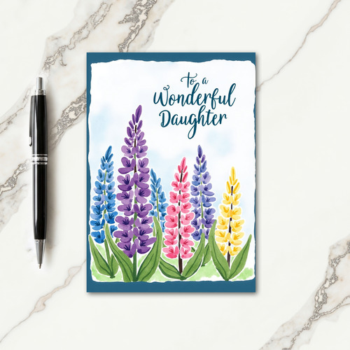 Floral Daughter Watercolor Card