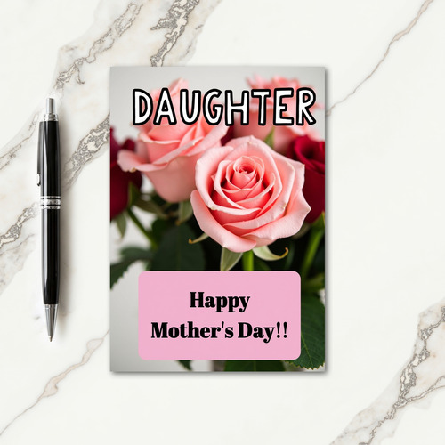 Floral Daughters Day Wish Card
