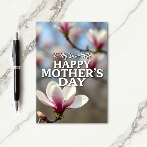 Floral Dear Wife Card