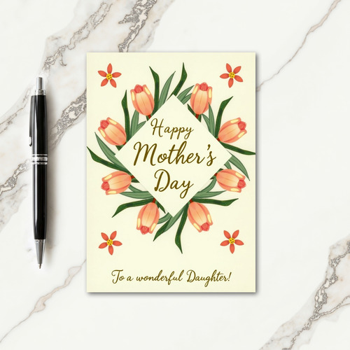 Floral Diamond Mothers Day Card