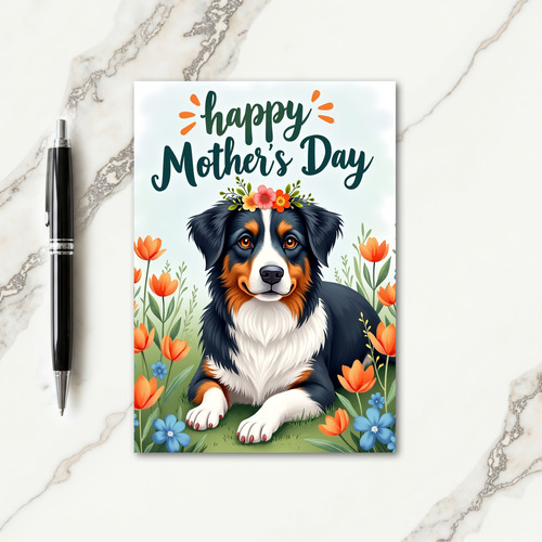 Floral Dog Friend Card
