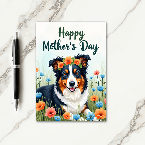 Floral Dog Greeting Card