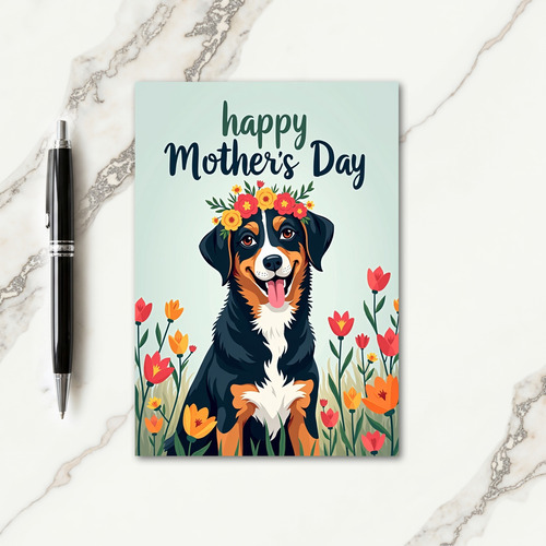 Floral Dog Joy Card