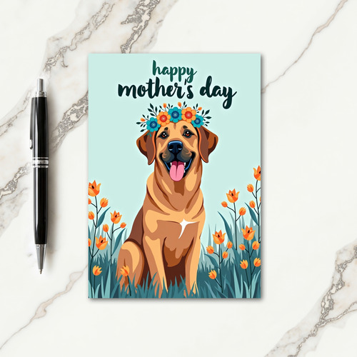 Floral Dog Pattern Card