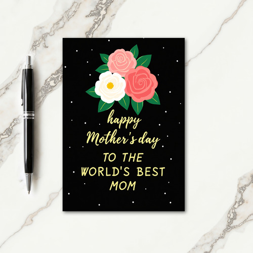 Floral Dot Pattern Greeting Card