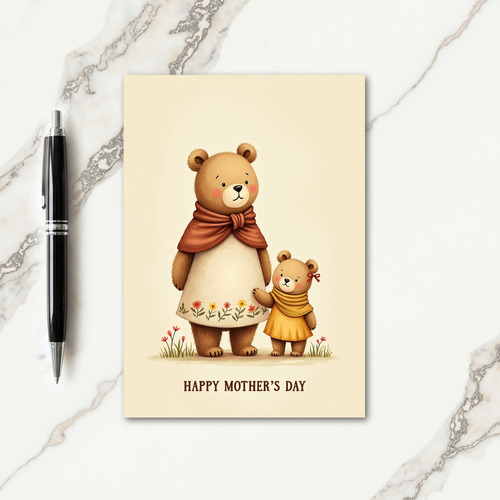 Floral Dress Mothers Day Card