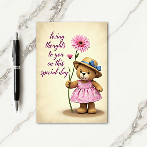 Floral Dress Plush Card