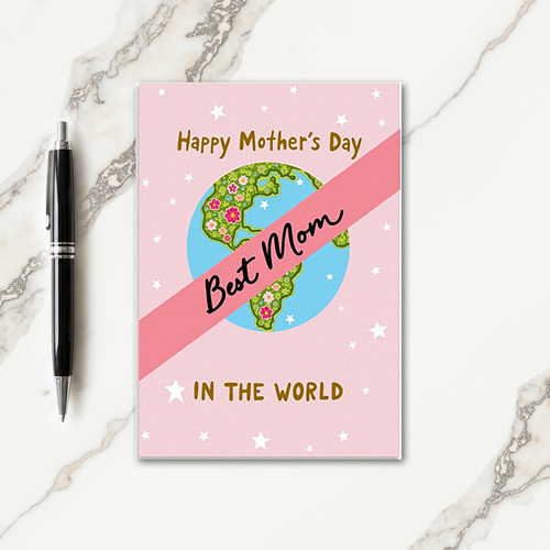 Floral Earth Mothers Day Card