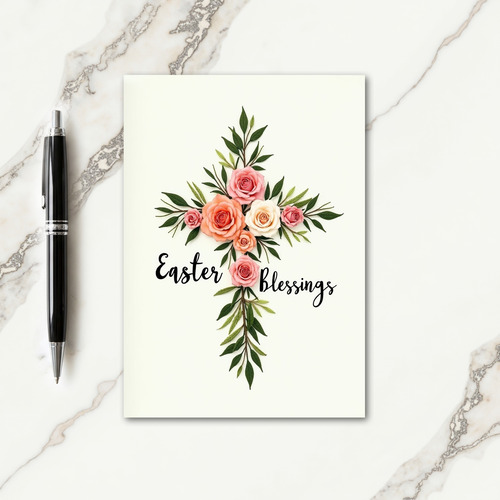 Floral Easter Blessings Card