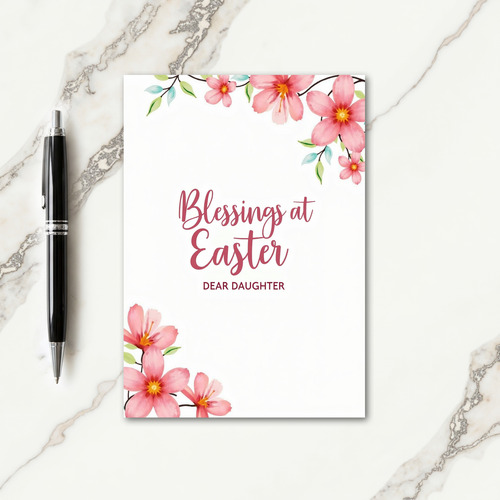 Floral Easter Blessings Daughter Card