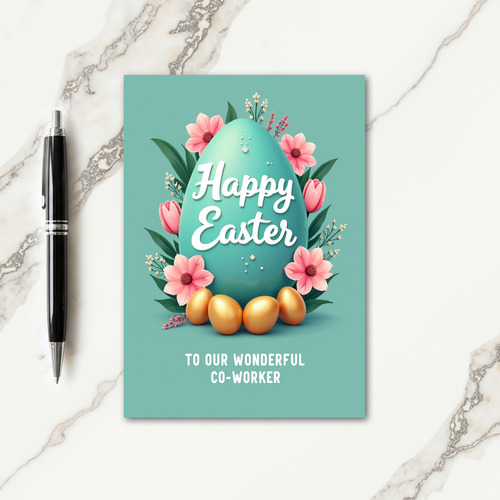 Floral Easter Egg Design Card