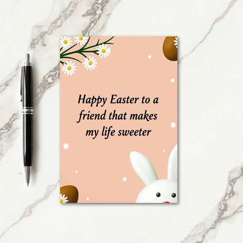 Floral Easter Friend Card