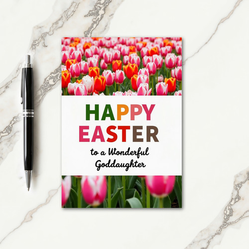 Floral Easter Goddaughter Card