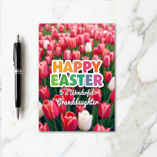 Floral Easter Granddaughter Card