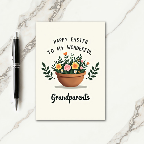 Floral Easter Grandparents Card