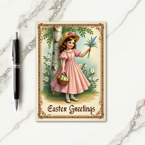 Floral Easter Greetings Card