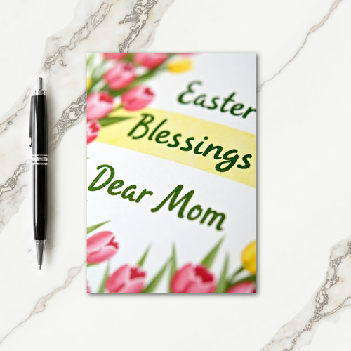 Floral Easter Mom Blessings Card