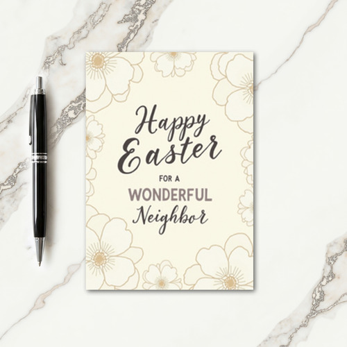 Floral Easter Neighbor Card