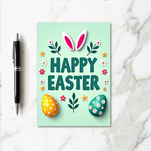 Floral Easter Wishes Card