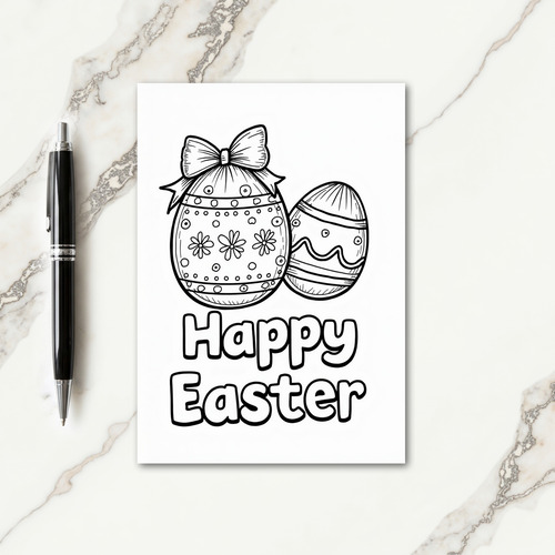 Floral Egg Happy Easter Card