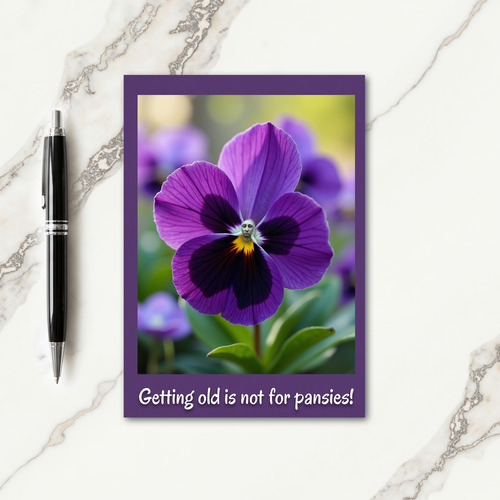 Floral Face Birthday Card