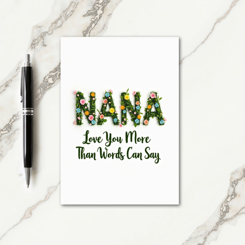 Floral Family Name Love Card