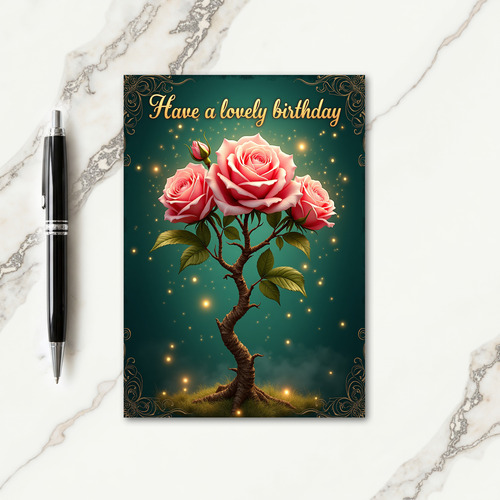Floral Fantasy Birthday Card