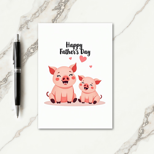 Floral Fathers Day Animal Card