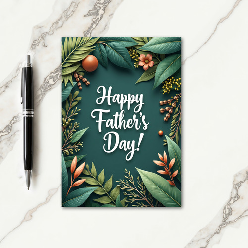 Floral Fathers Day Art Card