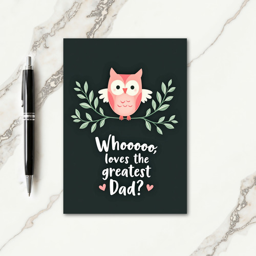 Floral Fathers Day Avian Art Card