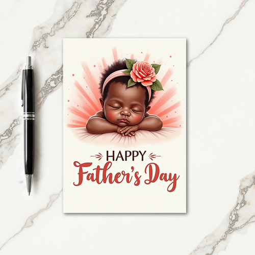 Floral Fathers Day Baby Card