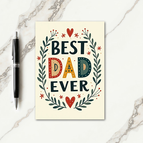 Floral Fathers Day Botanical Card